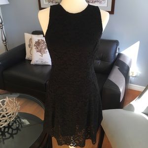 Ann Taylor Black Lace Sleeveless Dress